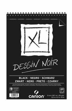 Albúm Canson® Xl® Black Cuaderno Dessin Noir Negro Block Dibujo A4 21x29.7
