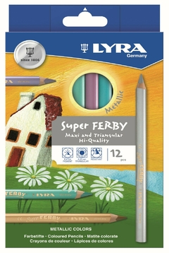 Lápices de Colores Triangulares Metálicos Lyra Super Ferby 12