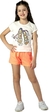 Conjunto em malha com shorts em moletinho