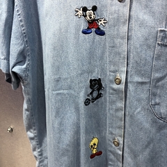 camisa jeans vintage mickey piu piu - comprar online