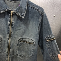 jaqueta jeans com ziper - comprar online