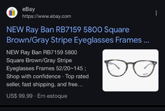 Armação ray ban - comprar online