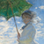 Uma parte da obra Woman with a Parasol de Claude Monet na internet