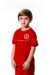Camiseta manga curta vermelha infantil Unissex na internet