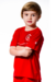 Camiseta manga curta vermelha infantil Unissex