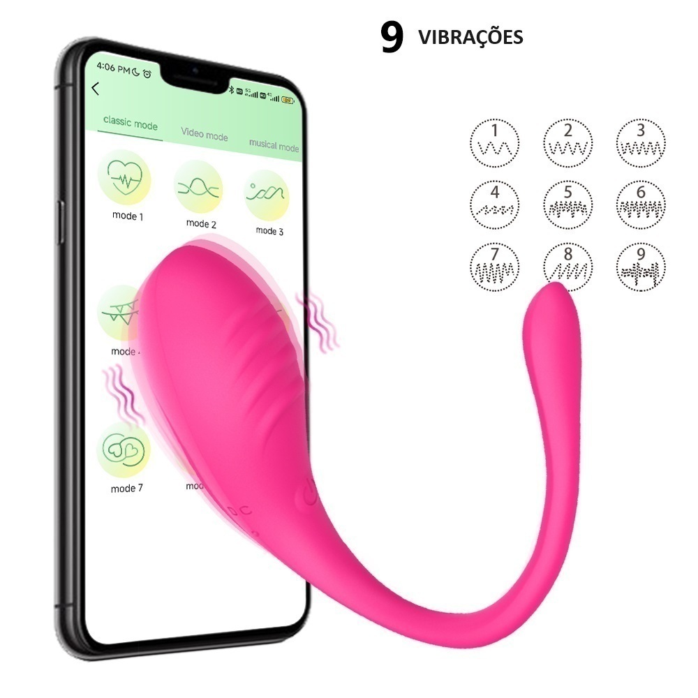 Vibrador Feminino Sem Fio Bluetooth G Spot APP Controle Remoto