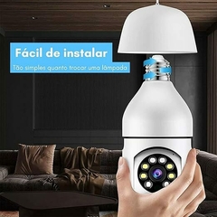 Camera Wifi Lampada de Segurança 360 Dome Interna Ip Full Hd Visão Noturna na internet