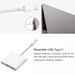 HUB USB C para adaptador HDMI, cabo de extensão tipo C, conversor USB 3.0, comp - loja online