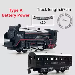 Brinquedo de trem de carga ferroviário elétrico, conjunto de trilhos de trem d - comprar online