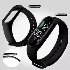 M9 eletrônico led touch control watch, relógio de pulso multifuncional imperme - loja online