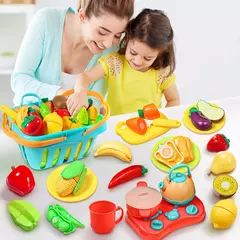 Conjunto de frutas e legumes para crianças, brinquedos de cozinha para meninos - comprar online