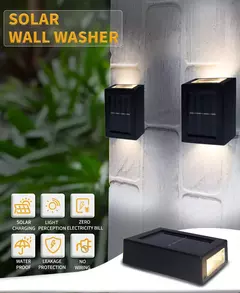 Lâmpada solar impermeável ao ar livre, Up and Down Wall Washer Light, Lâmpada - DiversiTenda