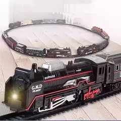 Brinquedo de trem de carga ferroviário elétrico, conjunto de trilhos de trem d - comprar online