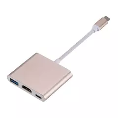 HUB USB C para adaptador HDMI, cabo de extensão tipo C, conversor USB 3.0, comp - DiversiTenda