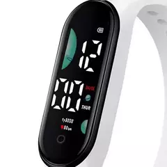 M9 eletrônico led touch control watch, relógio de pulso multifuncional imperme na internet