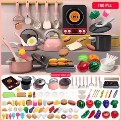 Brinquedos de cozinha para criança, cortar frutas, vegetais, comida, fingir bri