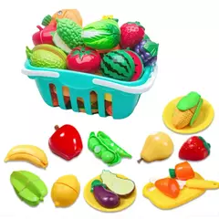 Conjunto de frutas e legumes para crianças, brinquedos de cozinha para meninos - loja online