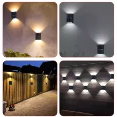 Lâmpada solar impermeável ao ar livre, Up and Down Wall Washer Light, Lâmpada - loja online