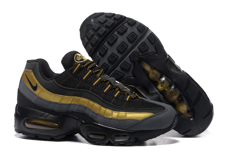 Nike air max 95 fashion black and gold