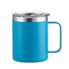 Caneca Térmica 350ml Café Isolada Aço Inoxidável Com Alça Viagem Vácuo Par na internet