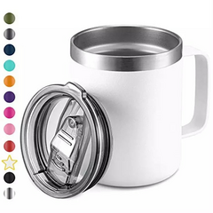 Caneca Térmica 350ml Café Isolada Aço Inoxidável Com Alça Viagem Vácuo Par - loja online