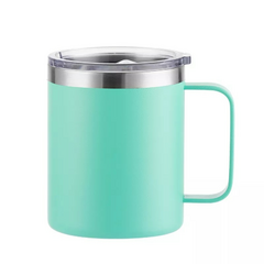 Caneca Térmica 350ml Café Isolada Aço Inoxidável Com Alça Viagem Vácuo Par - comprar online