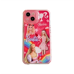 Capa de telefone para meninas barbie, capa macia, acessório rosa para telefone, - loja online