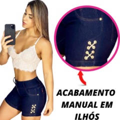 Short Jeans Feminino Cintura Alta Modelo