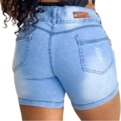 Short Jeans Feminino Cintura Alta Modelo Cos Alto Levanta o Bumbum Com elastano - LOJAN2