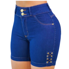 Bermuda Jeans Feminino Premium Cintura Alta Com Lycra. Conforto e Estilo