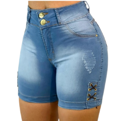 Kit 2 Bermudas Jeans Feminino Premium Cintura Alta Com Lycra na internet