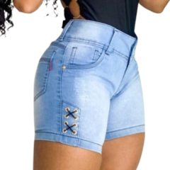 Short Jeans Feminino Cintura Alta Modelo Cos Alto Levanta o Bumbum Com elastano