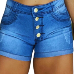 Short Feminino Jeans 4 Botões Curto - comprar online