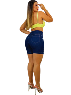 Imagem do Kit 2 Bermudas Jeans Feminino Premium Cintura Alta Com Lycra