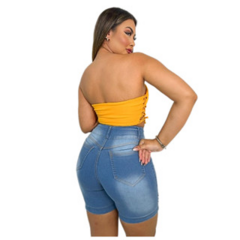 Kit 2 Bermudas Jeans Feminino Premium Cintura Alta Com Lycra na internet