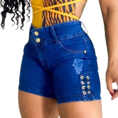 Imagem do Kit 2 Bermudas Jeans Feminino Premium Cintura Alta Com Lycra