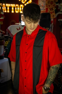 Camisa Mandinguera Roja con franjas - Mandinga Tattoo Clothing