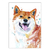 Placa Decorativa Cachorro Shiba Inu Aquarela Decoração Poster