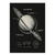 Placa Decorativa Planeta Saturno Gráfico Com Dados Espaço Ciência Astronomia Decoração