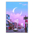 Placa Decorativa A4 Cidade Aesthetic Vaporwave Nuvem Poster