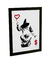 Quadro Decorativo A4 Grafite Banksy Critica Amor X Dinheiro