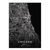 Placa Decorativa A4 Mapa Chicago Illinois Eua Black Poster