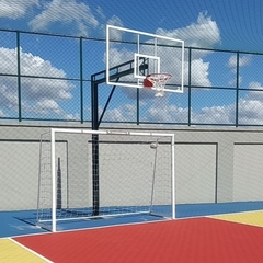 Par de Tabela De Basquete Policarbonato 1,50x1,00 Com Aro