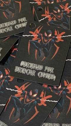 Kit Tags Personalizadas - Homem Aranha Black (15 un.)