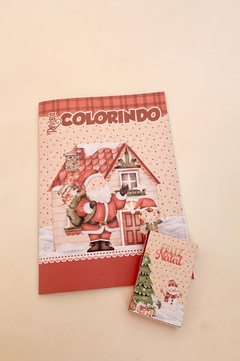 Livrinho de Colorir com Giz de Cera Natal