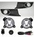 Kit Farol De Milha Fox 2010 2011 2012 2013 Moldura Cromo - comprar online