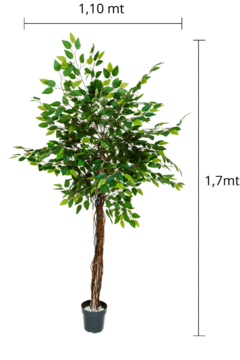 Planta Árvore Artificial Ficus Sem Vaso 1,7 Mt - comprar online