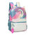 Mochila Escolar Menina Unicórnio Chaveiro Pop-it Bolsa U4you - Up4You