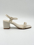 SANDALIA SALTO MEDIO COM TIRAS BELA OFF WHITE - comprar online