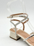 SANDALIA ATENA SALTO BAIXO COM PEDRARIA OFF WHITE - Moos Store - Moda Feminina Online